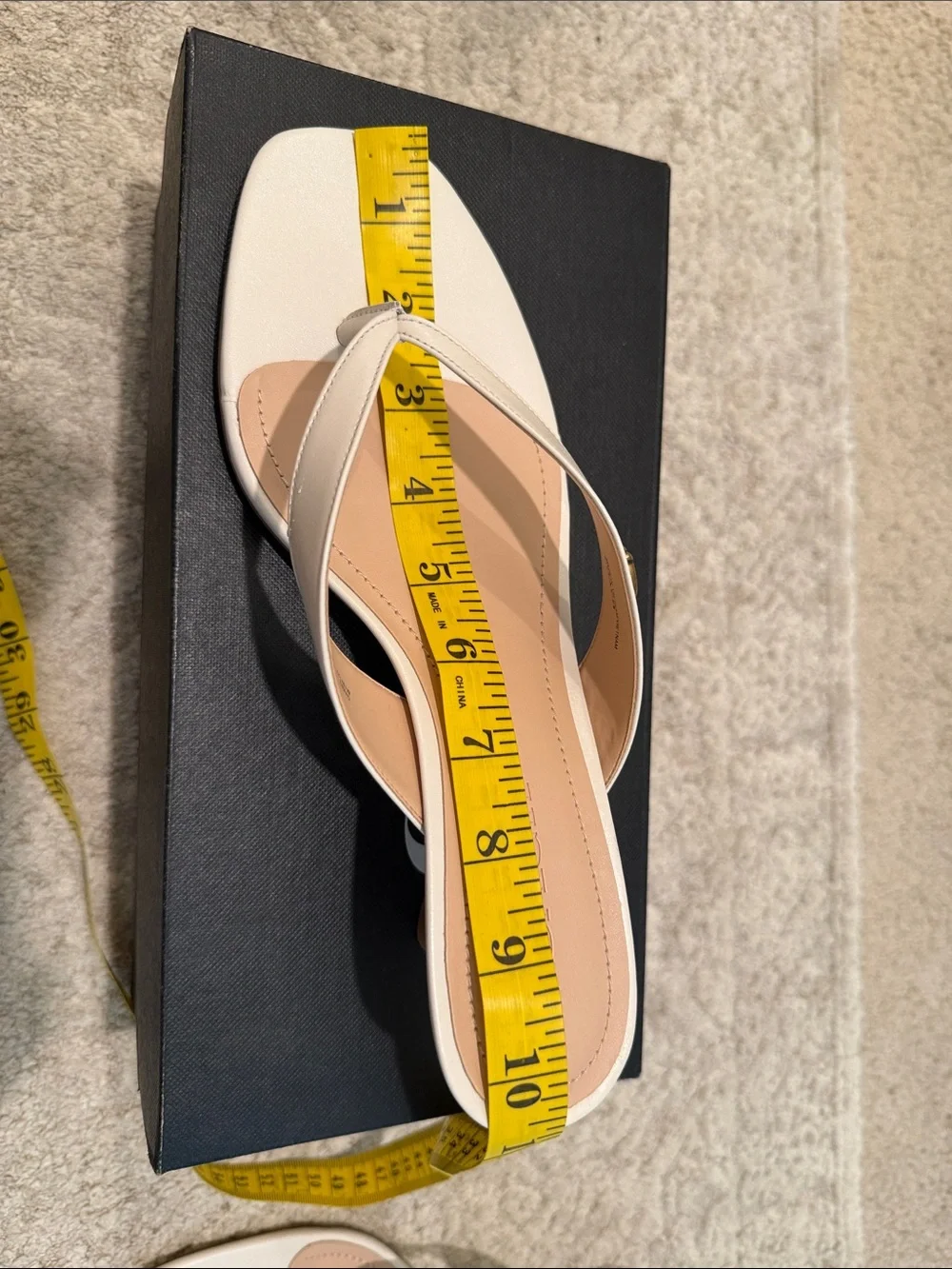 NIB COACH Audree LTR Sandal aside 9.5B Color is Chalk (CHK) Kitten Heel